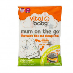 Kit Mum On The Go (3 bavete+1 saltea de infasat), Vital Baby foto