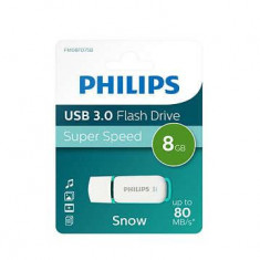 Stick USB Philips FM08FD75B/00, 8GB, Editie Snow, USB 3.0 (Alb/Albastru)