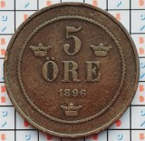 Suedia 5 ore 1896 - Oscar II (large letters) - km 757 - D001