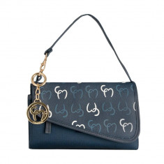 Geanta de &icirc;nfasat pliabila Lara Navy Clevamama, compacta