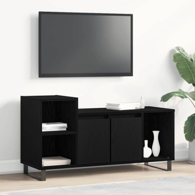 vidaXL Corp TV Negru Stejar 100x35x55 cm Lemn prelucrat foto
