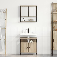 vidaXL Set de 2 Dulapuri de Baie din Lemn Sonoma Inginerizat foto