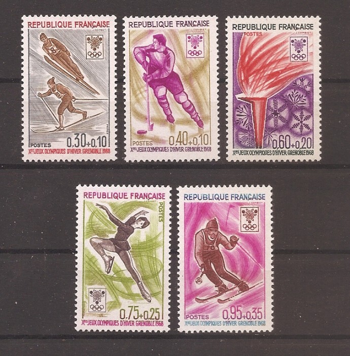 Franta 1968 - Jocurile Olimpice de iarna, Grenoble, MNH