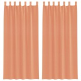 Cumpara ieftin Perdele Voile cu Bucle 2 buc Terracota 140x245 cm