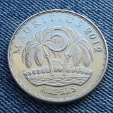 1j - 5 Rupees 2012 Mauritius, Africa