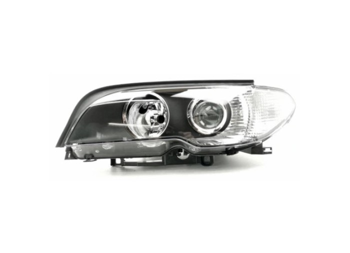 Far Bmw Seria 3 (E46), Coupe/Cabrio 03.2003-09.2006, montare fata, stanga, H7+H7+W5W+WY21W; electric; lucas alb, reflector negru; cu motor; halogen,