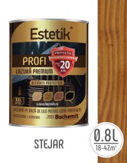 Lazura lemn Estetik Profi 0.8l stejar &ndash; protectie avansata UV