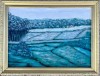 Mircea Popescu Tablou Peisaj Bucovinean de Iarnă Geroasă pictura ulei inramata 42x54cm, Peisaje, Miniatural