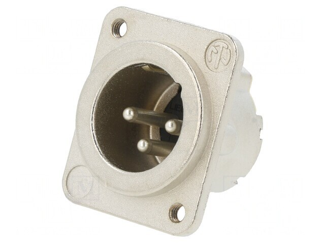 Soclu XLR 3 PIN Argint 16A 19x24mm