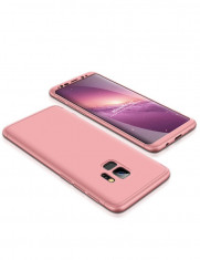 Husa 360 grade, Samsung S9, rose gold, 3 componente de imbinare, protectie totala foto