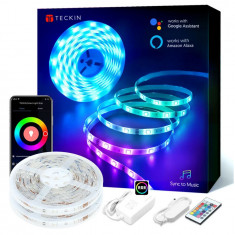 Banda LED Teckin SL07, 10M RGB, Sincronizare Muzica, Smart, Wifi, Smart Life, Telecomanda, Alexa, Google Assistant foto