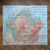Harta Turistica a Regiunei Brasov cu toate drumurile si potecile care conduc la: Postavarul si Piatra Mare, Institutul Cartografic Unirea Brasov, 1930