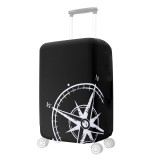 Husa Troler Kwmobile L, 25-28 inch, Lycra, Negru/Alb, Protectie Bagaj, Voiaj