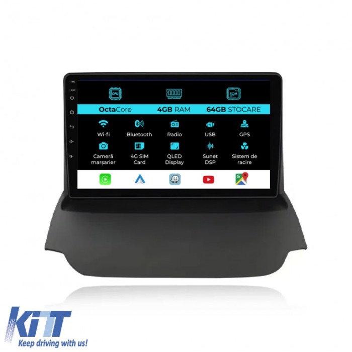 Navigatie Dedicata Ford EcoSport (2013 - 2016), 9Inch, 4Gb Ram, 64Gb Stocare, Carplay Performance AutoTuning