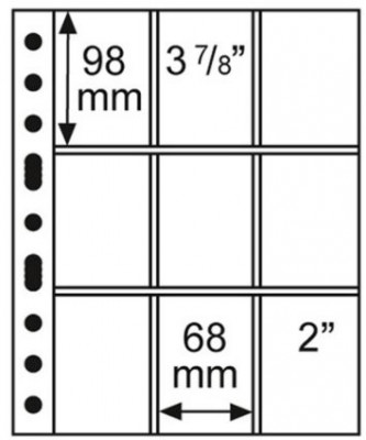 Set folii GRANDE3/3C (A4) pentru colectibile de hartie (5 folii) foto