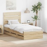 Cumpara ieftin Cadru de pat Stejar Sonoma 75 x 190 cm Lemn Ingineresc
