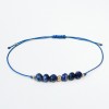 Bratara Lapis Lazuli Minimalista Cristale Naturale Fatetate 4mm Aurii Snur Albastru Ajustabila Bijuterie Handmade