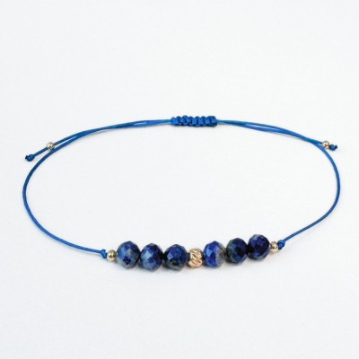 Bratara minimalista din lapis lazuli - Determinare si comunicare foto