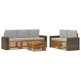 vidaXL Seturi de canapele cu pernă 6 pcs Lemn Solid de Acacia 3384037