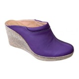 OFERTA marimea 39, 41 Saboti dama din piele naturala, platforme de 7 cm
