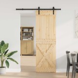 vidaXL Ușă glisantă NARVIK Natural și Negru 70 x 210 cm (152,5 cm) 3445347