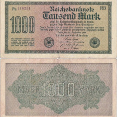 1922 (15 IX), 1.000 mark (P-76d/2) - Germania!