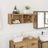 vidaXL Dulap perete baie stejar artizanal, 80x25x30 cm, lemn prelucrat