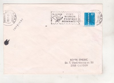bnk fil Plic stampila ocazionala Ziua marcii postale romanesti Arad 1978 foto