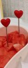 Set 2 furculite pentru fructe , Design inima