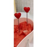 Set 2 furculite pentru fructe , Design inima