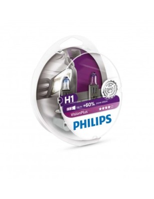 Set 2 becuri auto H1 Philips VisionPlus +60% 12V 55W foto