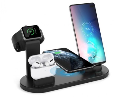 Incarcator wireless portabil universal 3 in 1 si adaptor CSC Fast Charger 10W foto