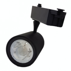 Spot Sina Negru 30W=300W, 3000K, lumina calda