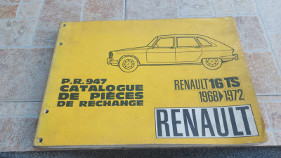 Manual reparație piese Renault 16TS 1968 vintage foto