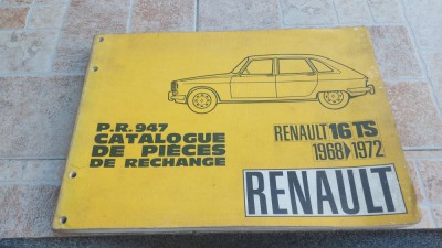 Manual reparație piese Renault 16TS 1968 vintage foto