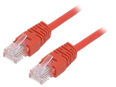 Patch Cord UTP Cat5e 5m Roșu foto