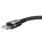 Baseus Lightning Cafule Cablu de date și &icirc;ncărcare pentru iPhone 1.5A 2m gri negru (CALKLF-CG1)