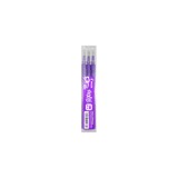 Set 3 rezerve roller Frixion Ball Pilot 0.5 mm varf fin, violet