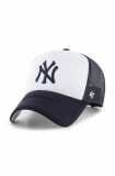 47 brand sapca MLB New York Yankees culoarea albastru marin, cu imprimeu, B-TRTFM17KPP-NY