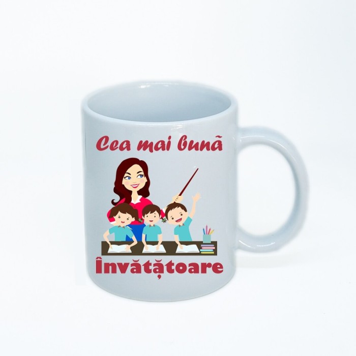 Cana alba personalizata invatatoare, INOVATIX&reg;. 330ml