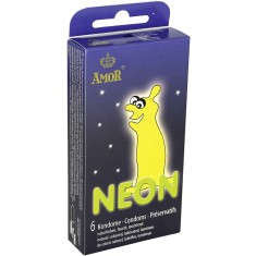 Prezervative Fosforescente Amor "Neon" 6 Bucati##