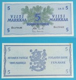 Finlanda 5 Markkaa 1963 &#039;Brad&#039; aUNC serie: O4175400 p#106A