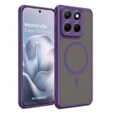 Husa pentru Motorola Edge 70 Fusion, Matte MagSafe, Protectie 360&deg;, Anti-Soc, Mov