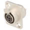 Conector XLR mini mamă 4 pini, lipire