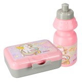 Set recipient si caserola pentru scoala,model unicorn,350 ml, 16x12 cm