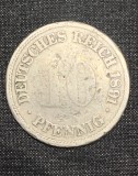 Moneda 10 pfennig 1891 F