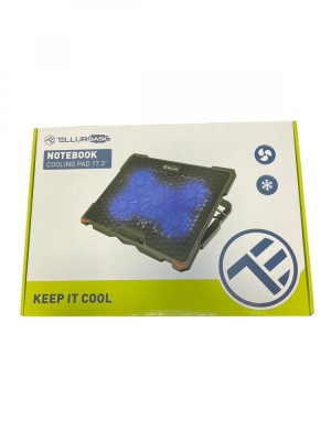 Cooler laptop Tellur Basic, 17.3&amp;quot;, 5 ventilatoare, LED, 2xUSB, culoare negru foto