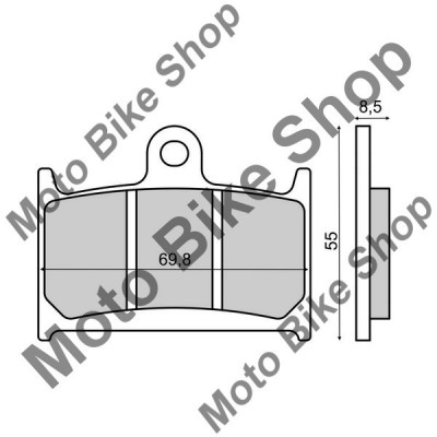 MBS Placute frana (Sinter) Yamaha TZ 125 1998, Cod Produs: 225103033RM foto