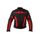 Geaca Moto Adrenaline Hercules PPE, Negru/Rosu, 3XL