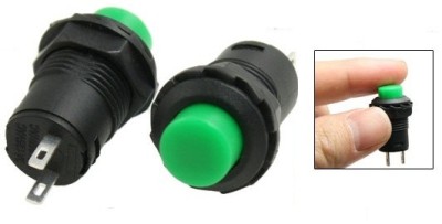 Push buton fara retinere, verde, 27x16mm, 124736 foto